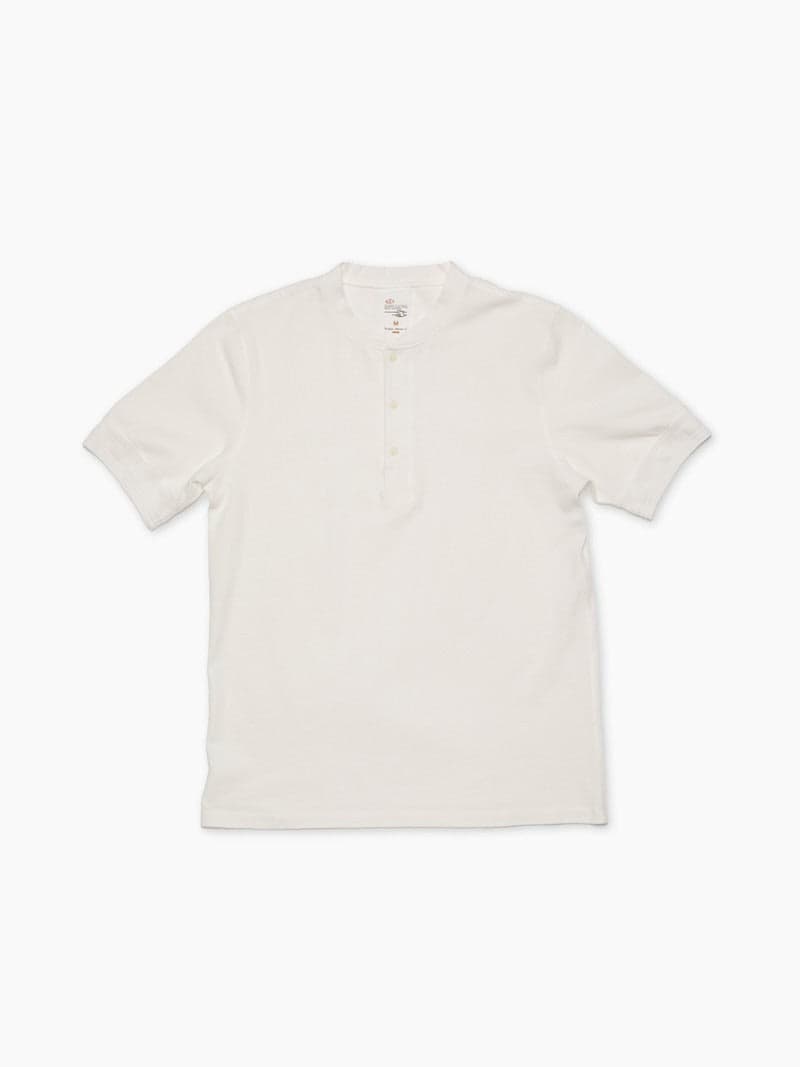 Short Sleeve Henley T-Shirt Ecru 短袖亨利領衫