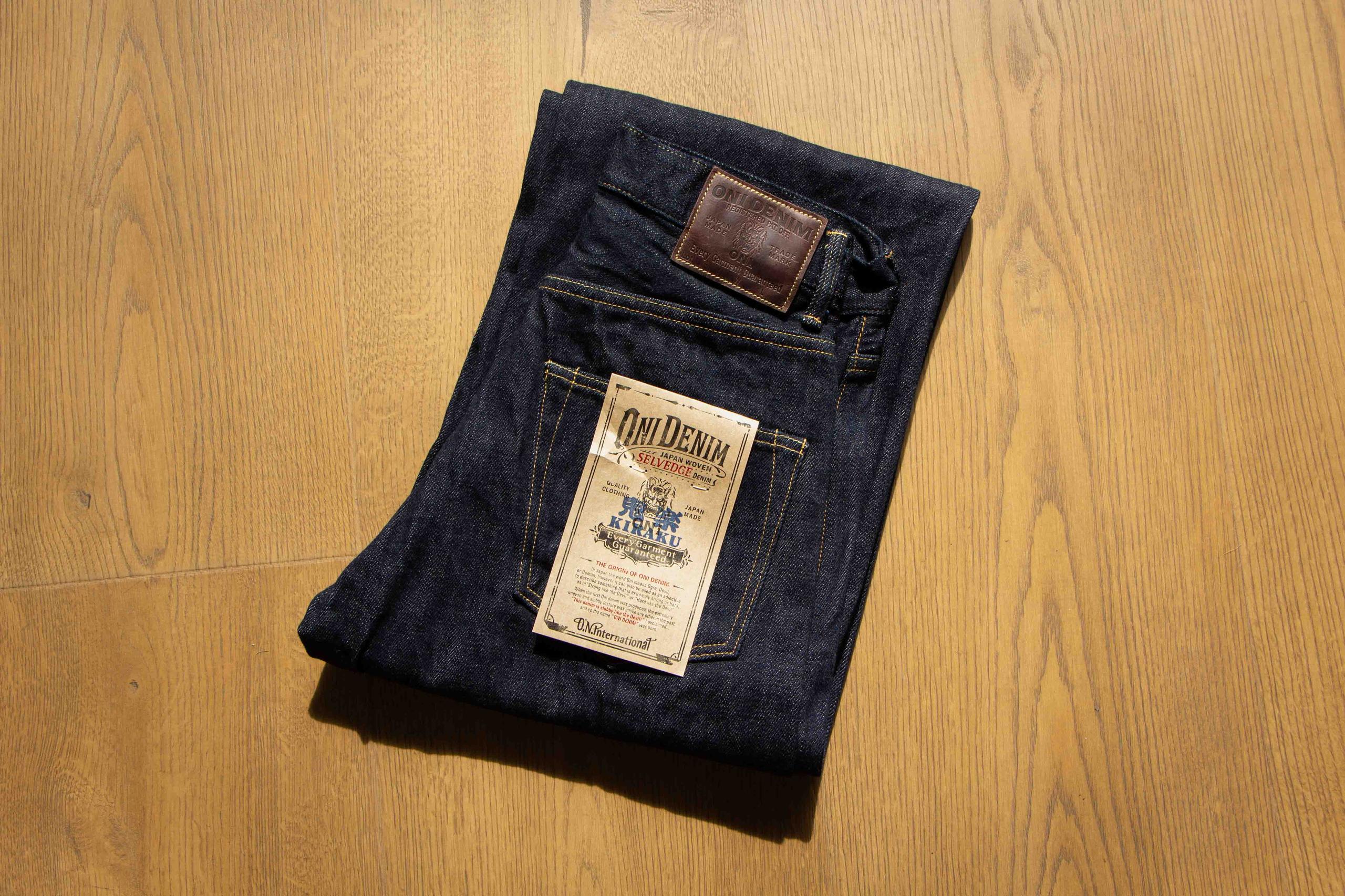 222-Kiraku 12oz Natural Indigo 鬼樂輕磅數天然染超寬直筒牛仔褲