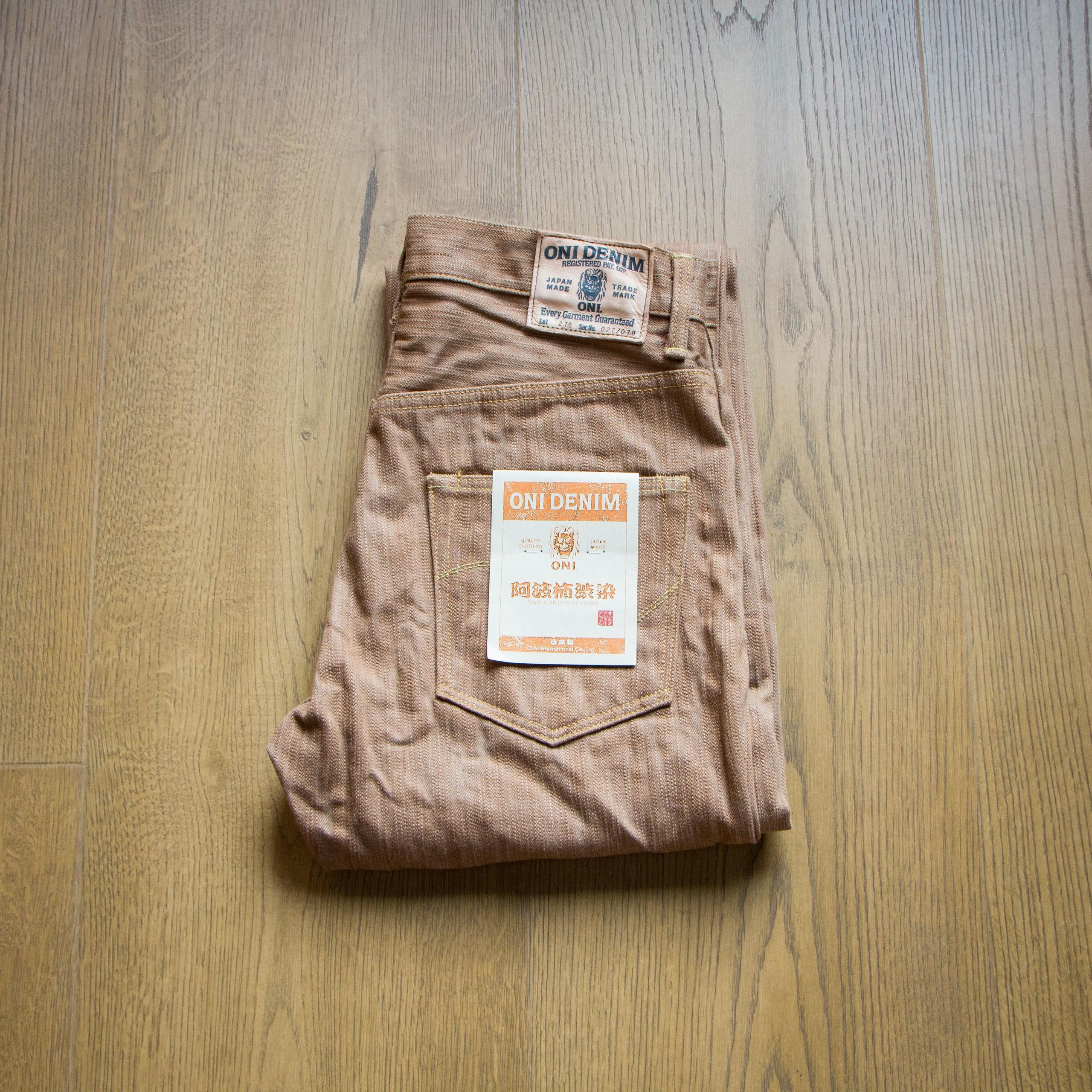 275 Awa Kakishibu x Kinari 20oz Denim 阿波渉柿染經典直筒牛仔褲