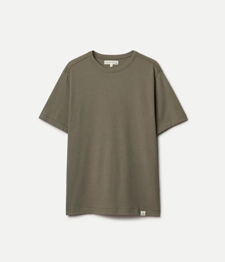 MERZ B. SCHWANEN PIMATEE01 Organic Pima Cotton Light Army 匹馬棉輕磅圓領淺軍綠素T