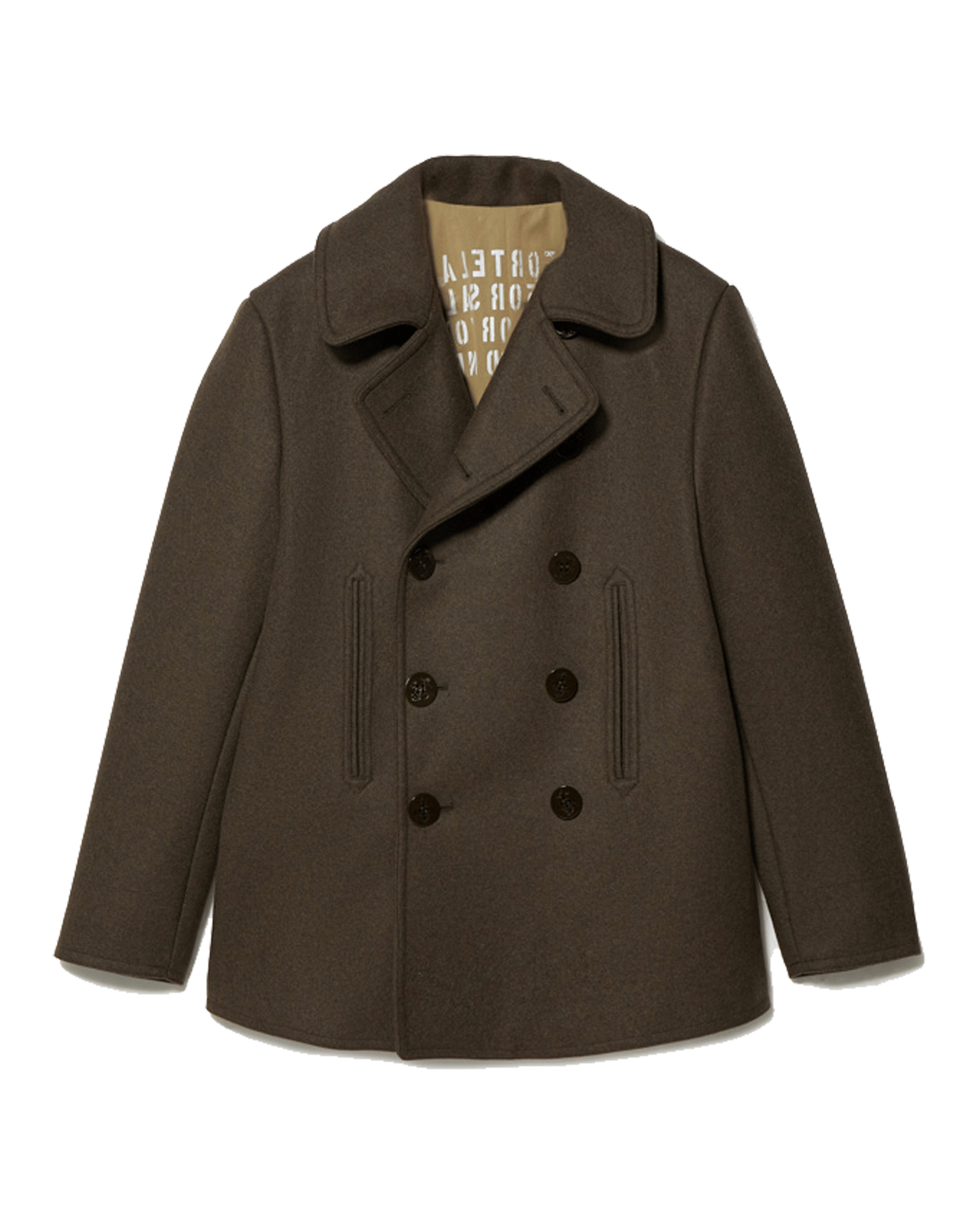 Peacoat Jacket Double-Breasted Wool Green 義大利縮絨羊毛海軍大衣復古綠