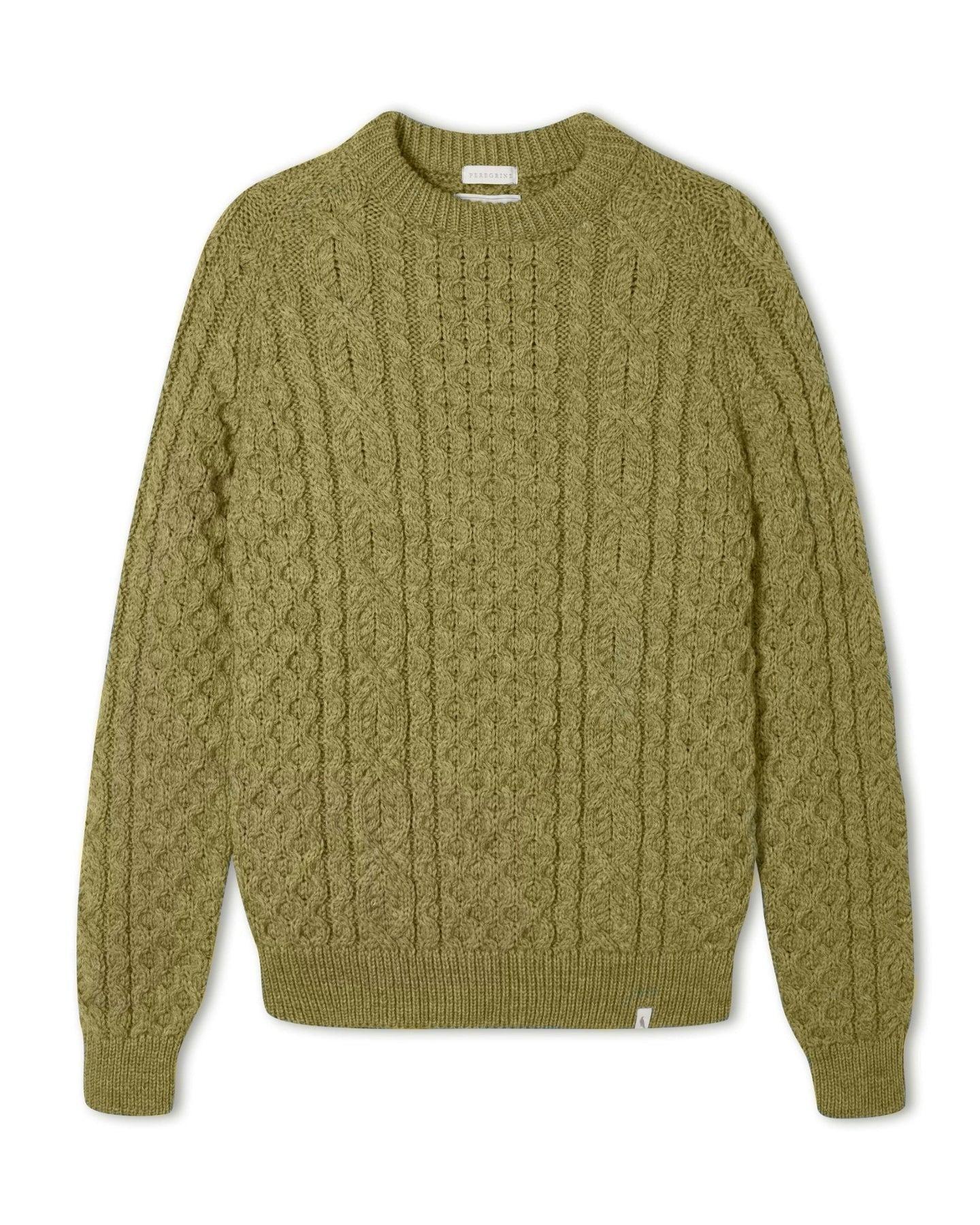 British Wool Hudson Aran Jumper Apple 青蘋色英國羊毛阿蘭毛衣