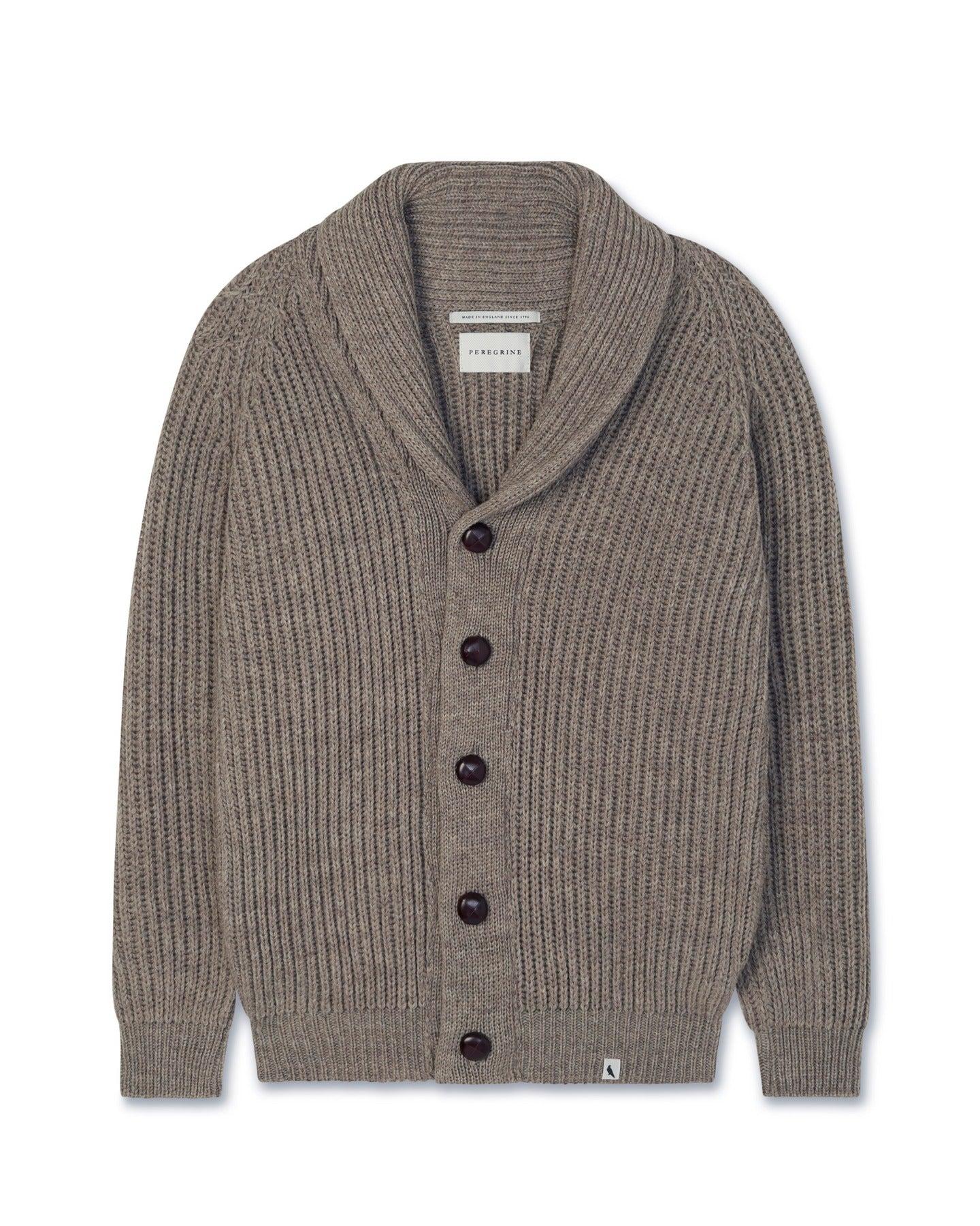 Wilkinson Cardigan Oak 橡木色粗針美麗諾羊毛開襟衫
