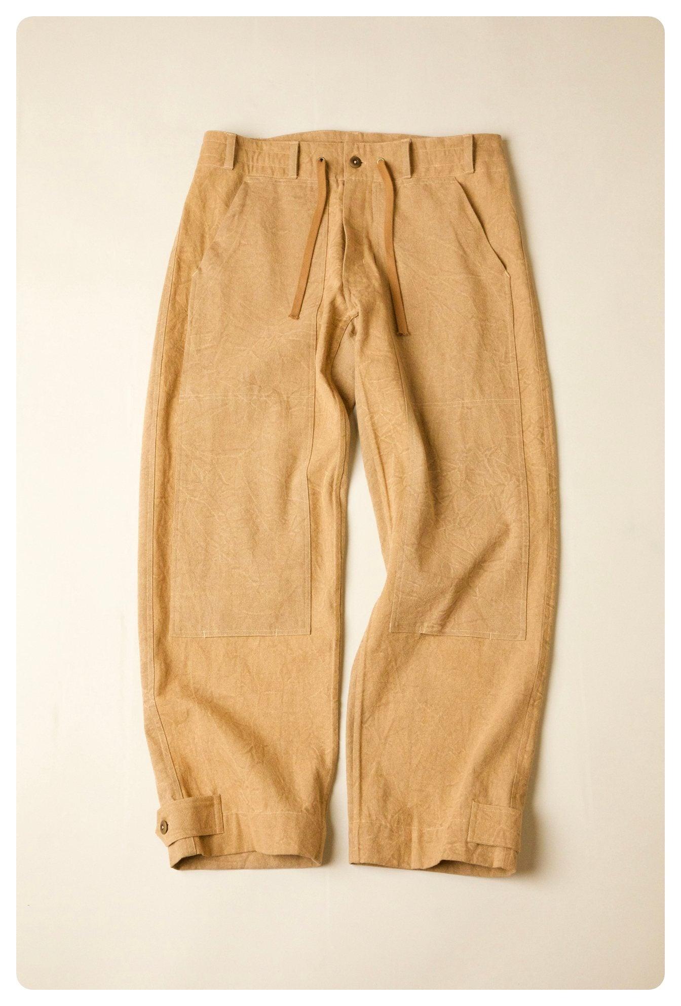【INDI+ASH】RAKA PANT - Organic Cotton Enzyme Canvas - Coyote 天然染郊狼棕酵素水洗拉卡工裝長褲