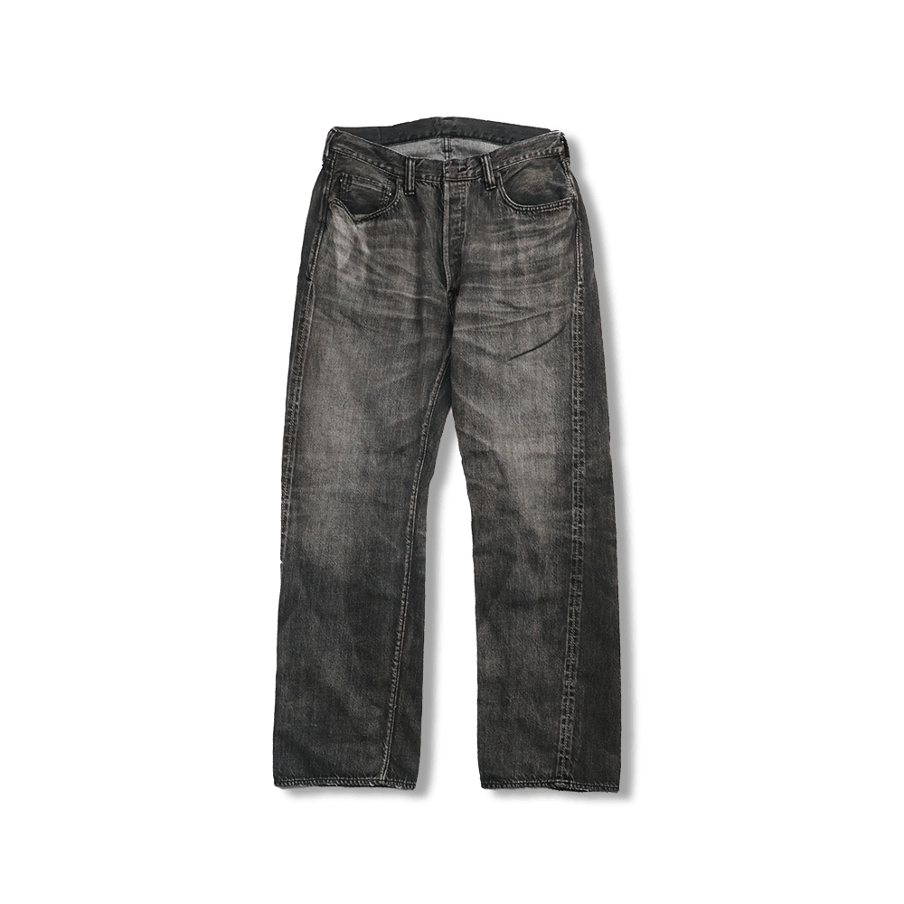 【Fullcount】S0105BKSSHW WWII Model HW Master Of Reality Black 11.5oz Selvedge 大戰版真實刷舊黑赤耳寬鬆直筒牛仔褲