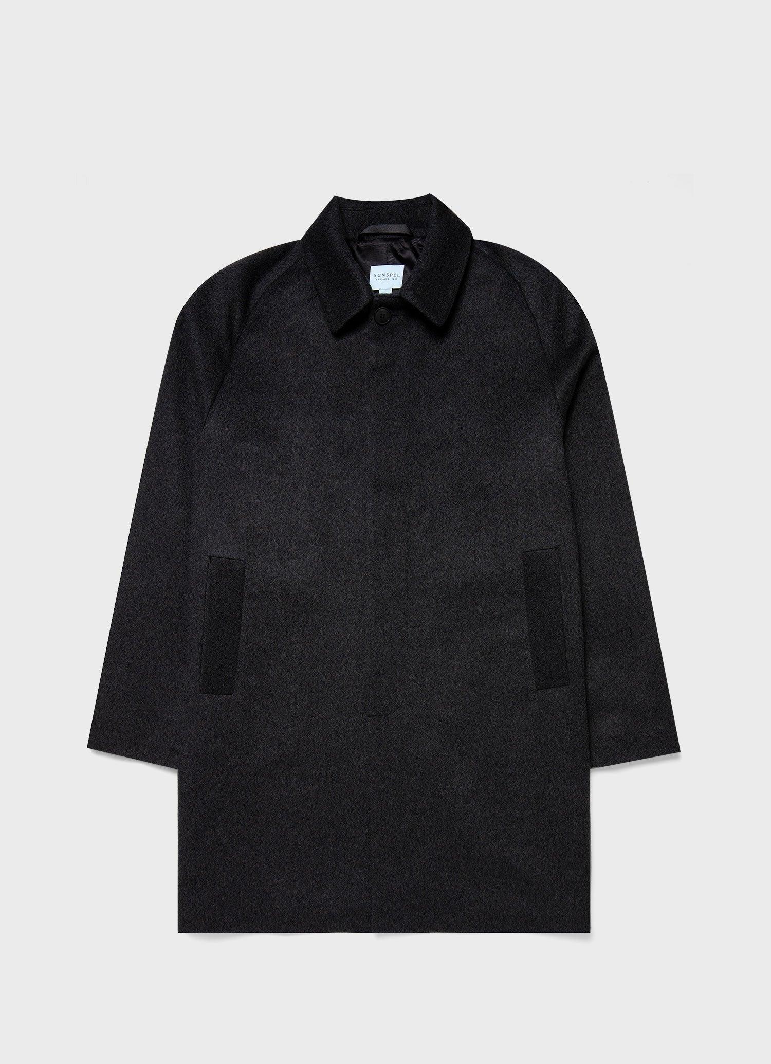 Cashmere Car Coat 石墨灰喀什米爾簡約中版大衣