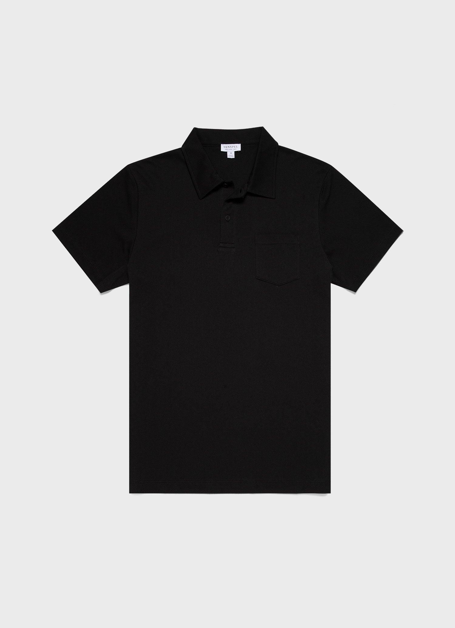 Riviera Polo Shirt Black 黑色頂級匹馬棉蔚藍海岸Polo衫