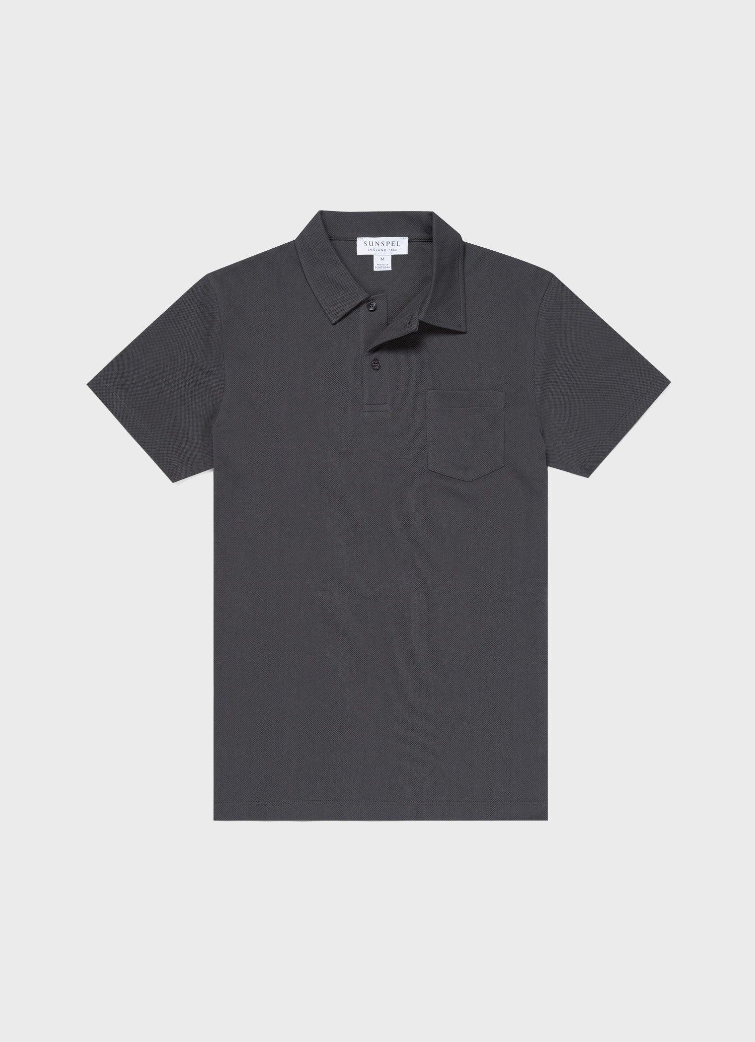 Riviera Polo Shirt Charcoal 鐵灰色頂級匹馬棉蔚藍海岸Polo衫