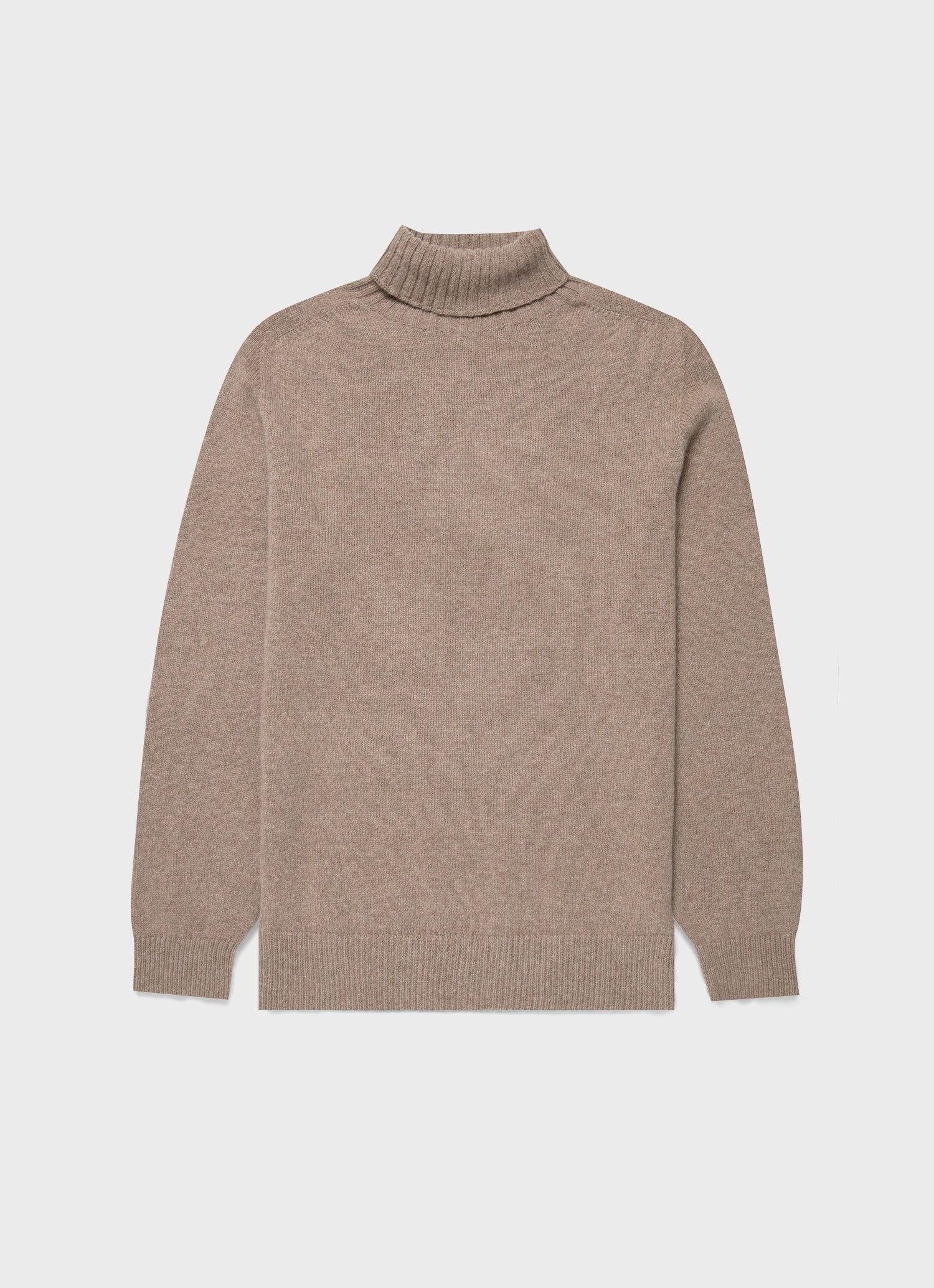 Lambswool Roll Neck Sweater 高領非洲水洗羔羊毛衣沙岩色