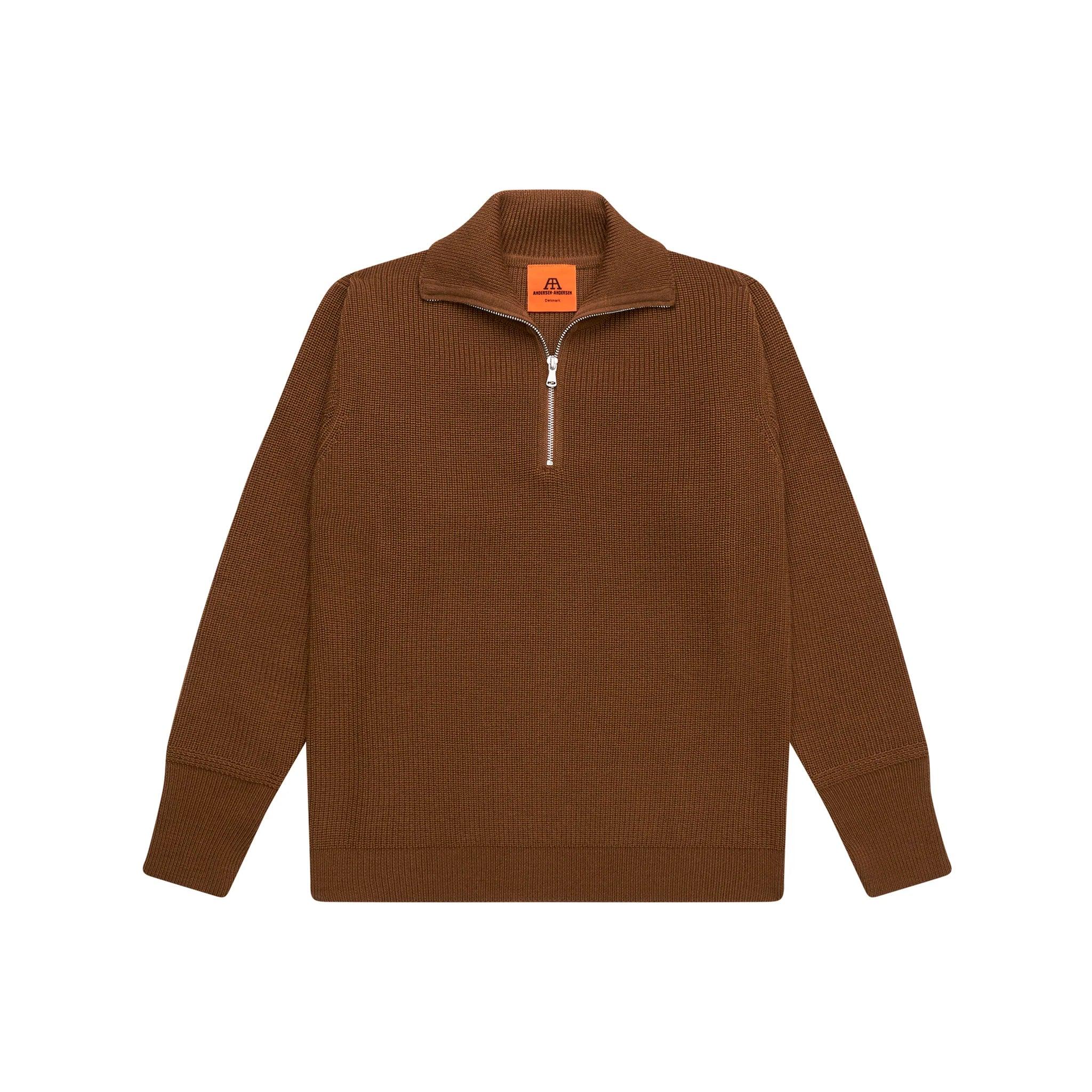 【Andersen Andersen】Sailor Half-Zip Tobak 半拉鍊毛衣菸草橘