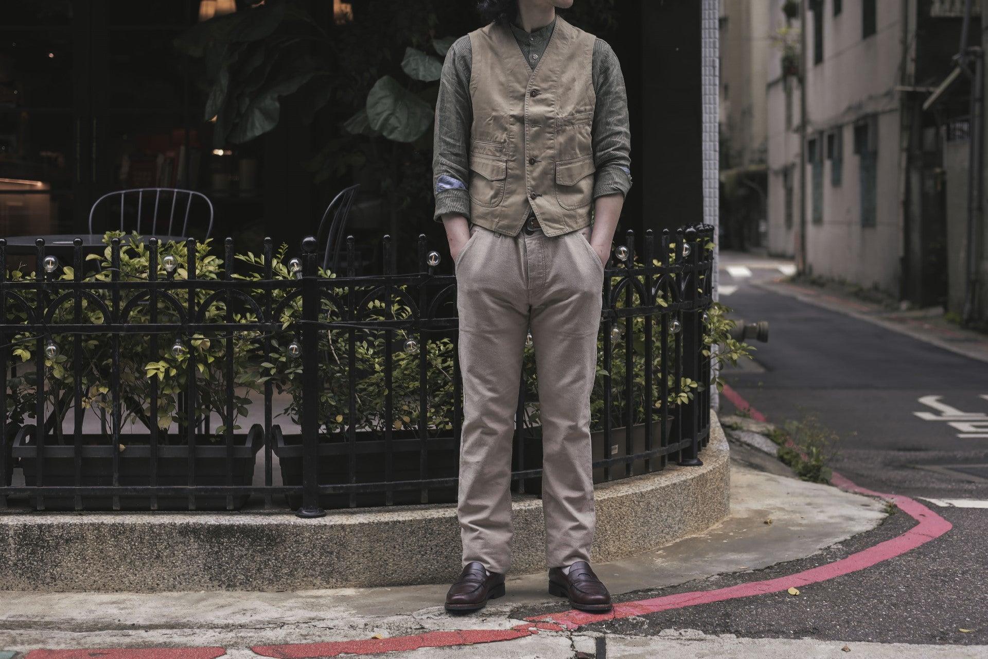 Cotton Linen Blend Summer Chino Khaki 101 SM407 日製棉麻混紡 修身直筒褲 卡其色