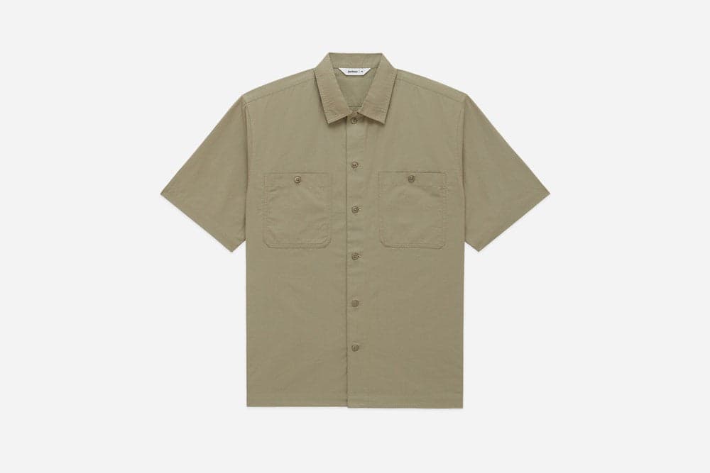 Short Sleeve Work Shirt Iridescent Ripstop 虹彩綠防撕裂布短袖襯衫
