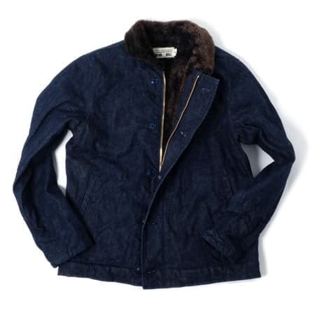 Short Length Tricotine Deck Jacket 中短版雙染丹寧甲板外套