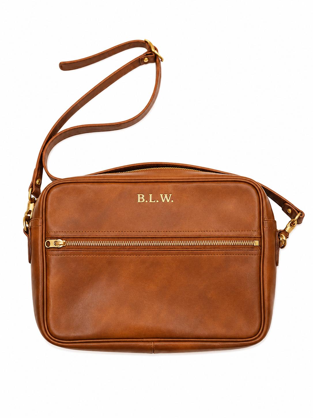 Leather Wander Shoulder Bag Camel 茶芯復古肩背包焦糖色