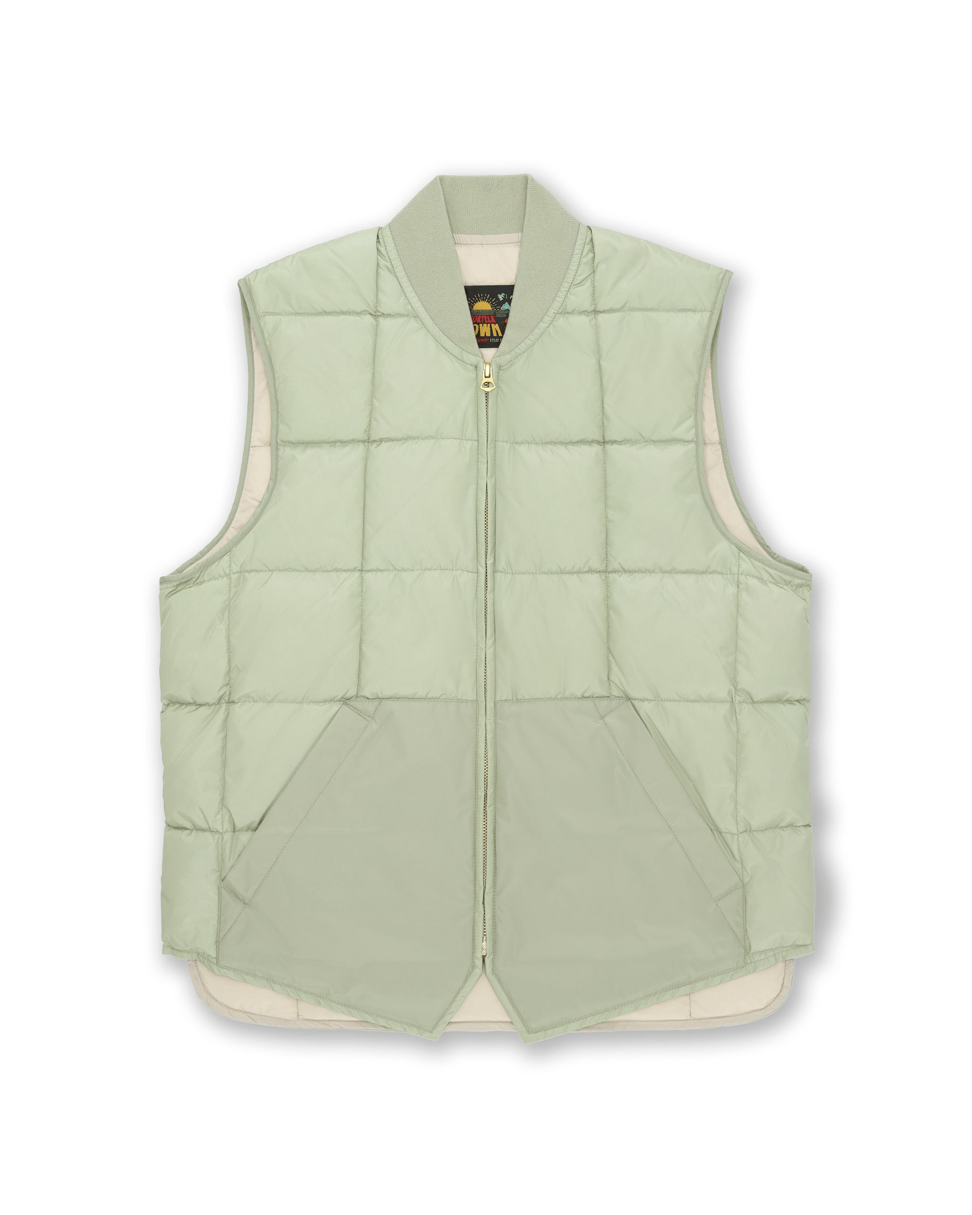 Vest1 Nylon Padded Vest LIGHT GREEN 復古綠鋪棉背心