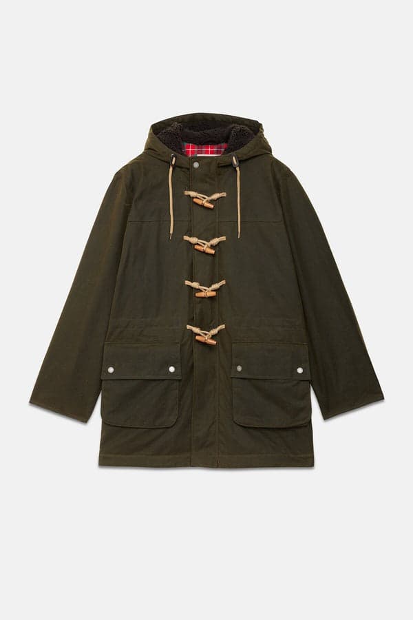Waxed Duffle Coat Deep Moss 上蠟粗呢外套深苔綠