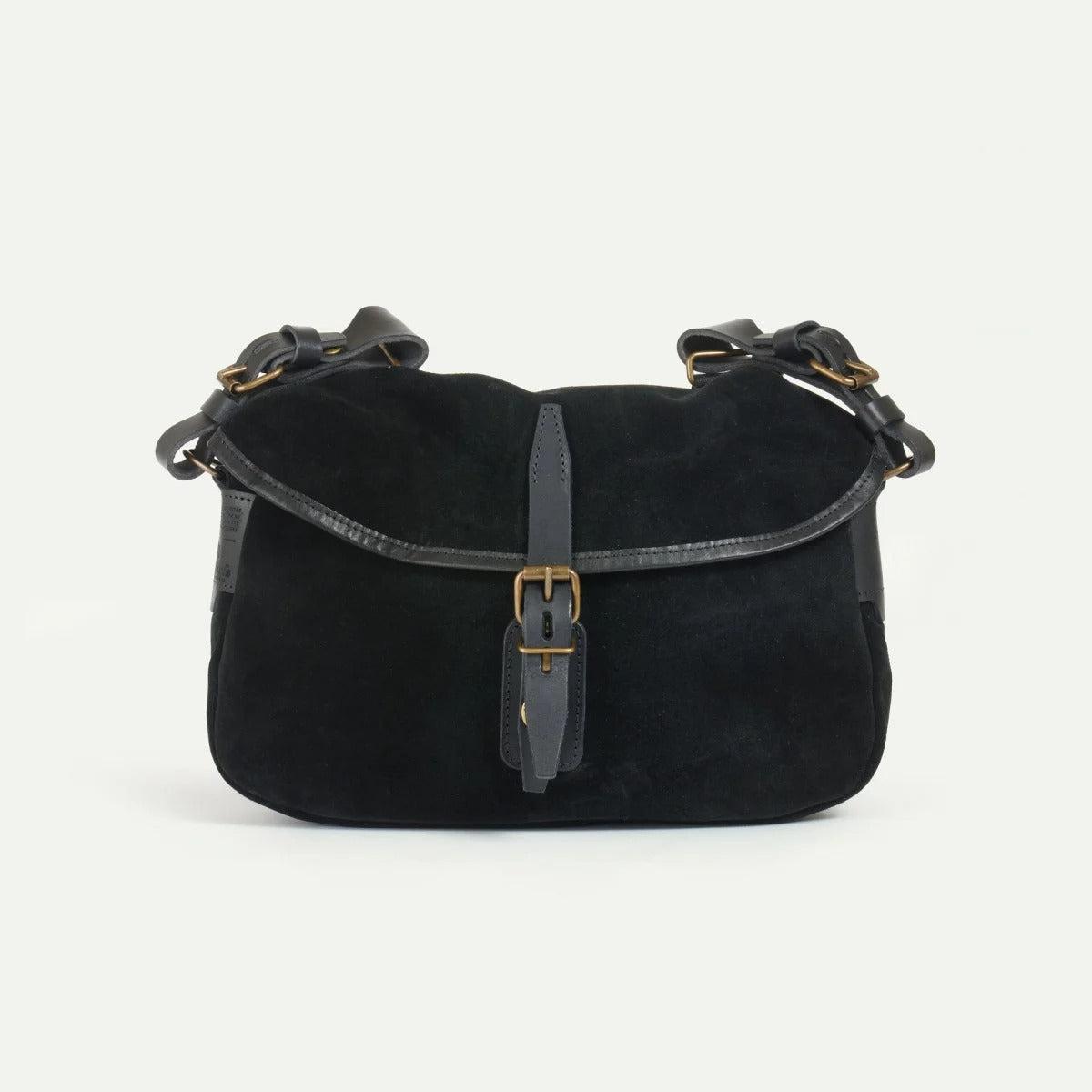 Fisherman's Musette XS Black 黑色漁夫麂皮背包XS號