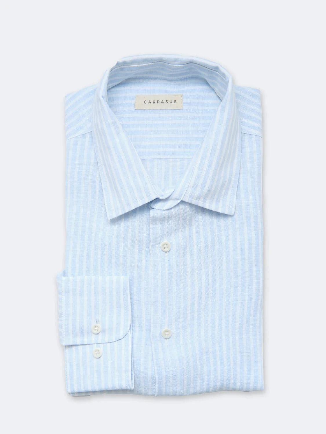 Shirt Avignon - Light Blue 淺水藍亞麻長袖襯衫