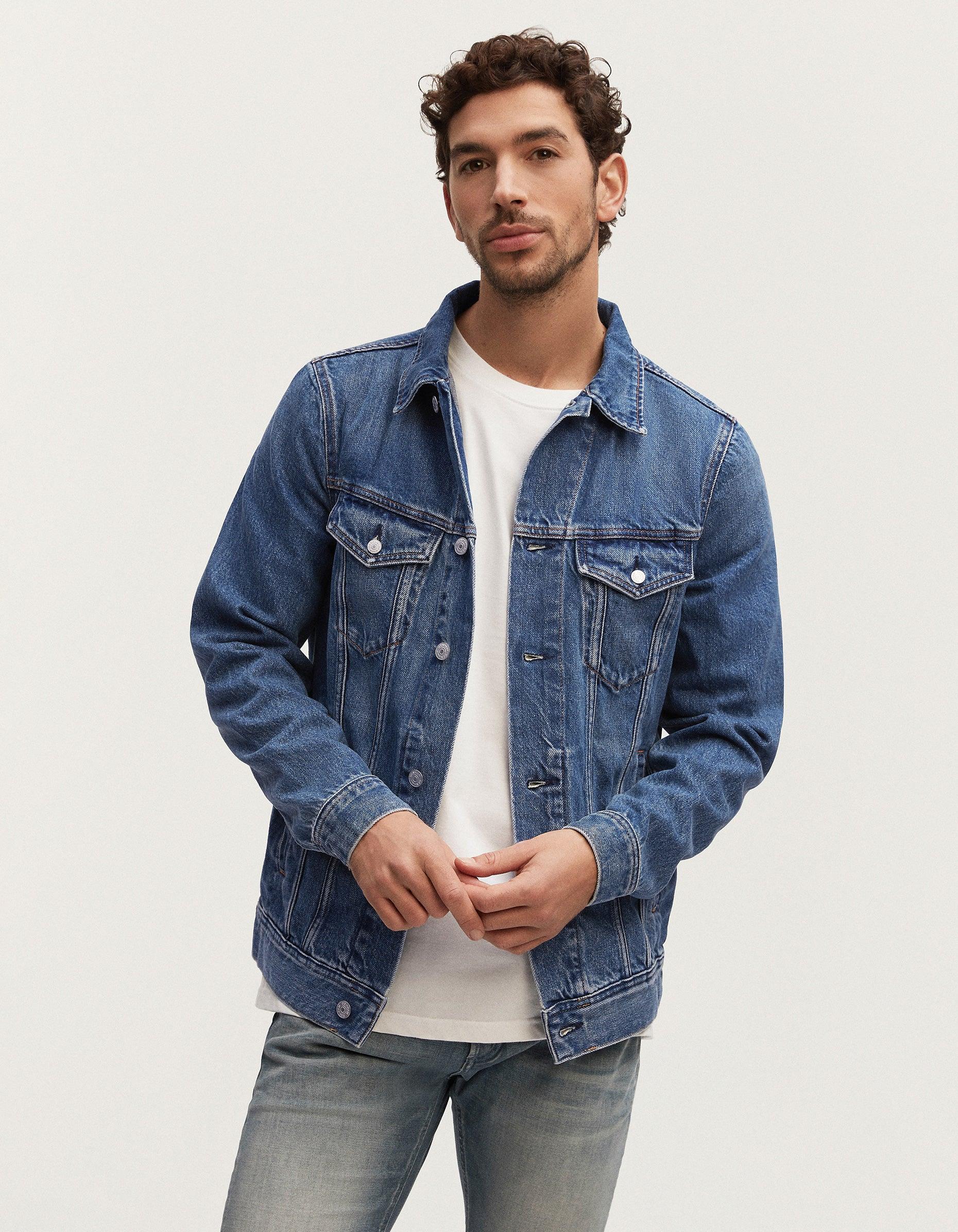AMSTERDAM JACKET AMSWAR 中藍石洗牛仔外套
