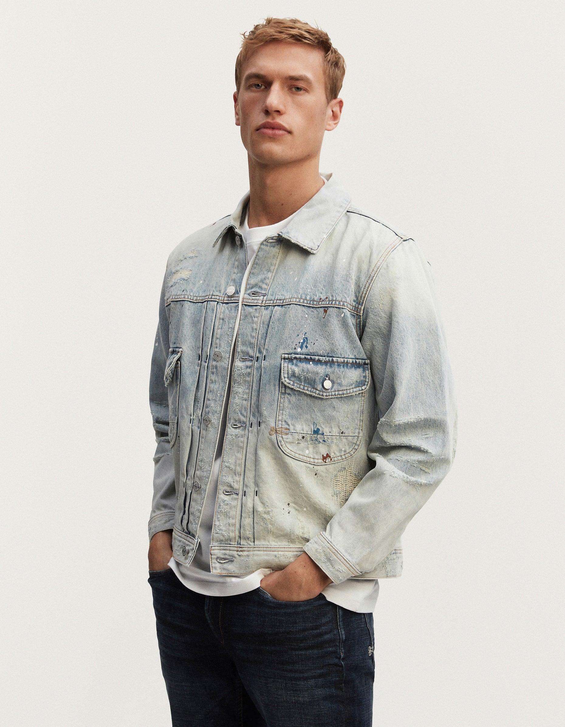 NORTON JACKET ALWRP 一二代多年復古補丁潑漆牛仔外套