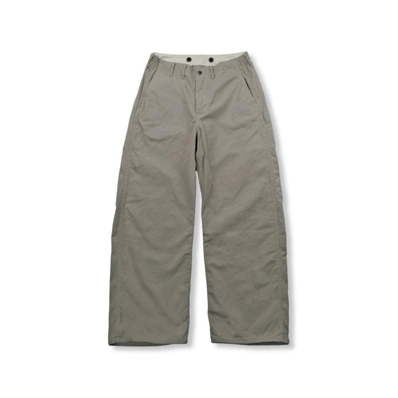 【Fullcount】1142-1 Tough Dude High Twist Serge Pants S Beige 米灰色強撚斜紋寬鬆直筒長褲