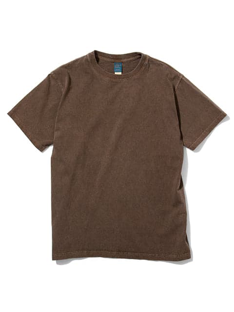 SS Crew Neck Tee 5.5oz P-Brown 顏料染圓筒織淺淺咖啡素T