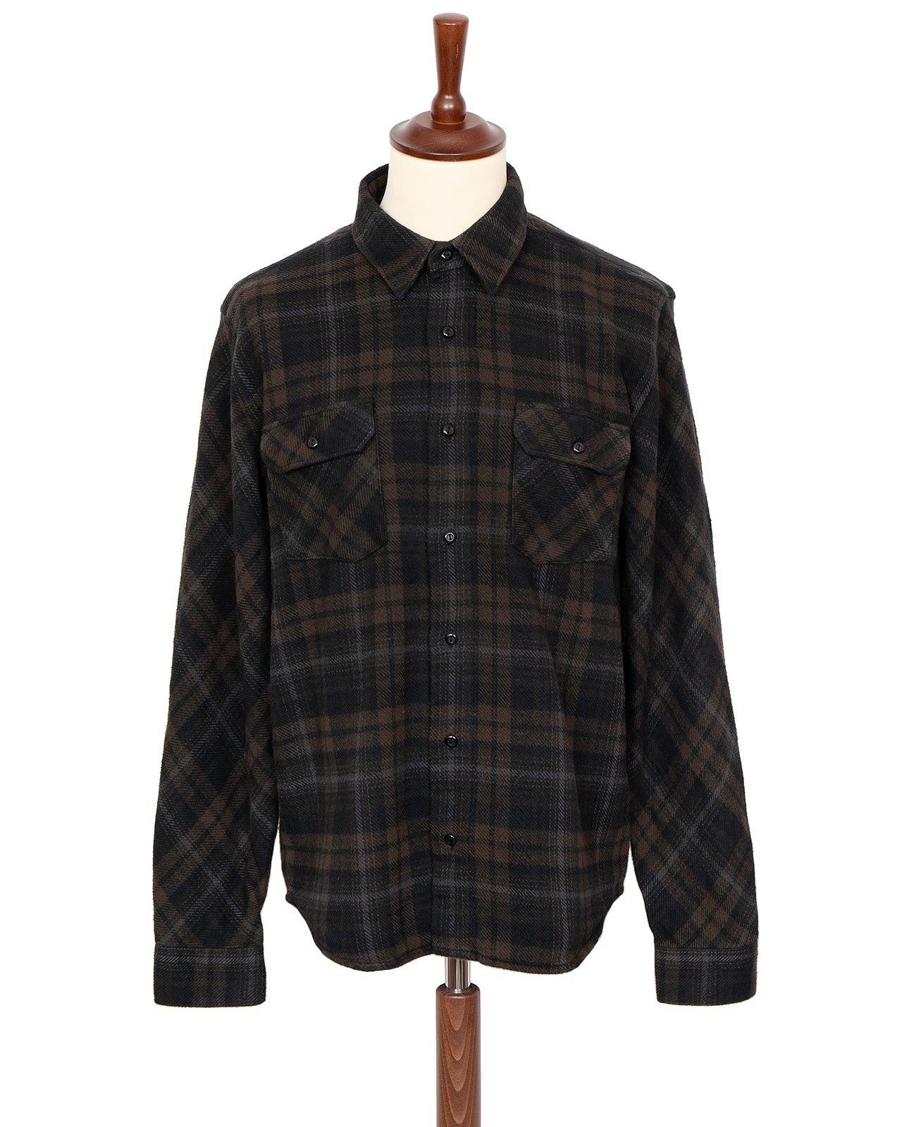 Bryson Shirt Flannel Check 咖啡格紋刷毛法蘭絨襯衫