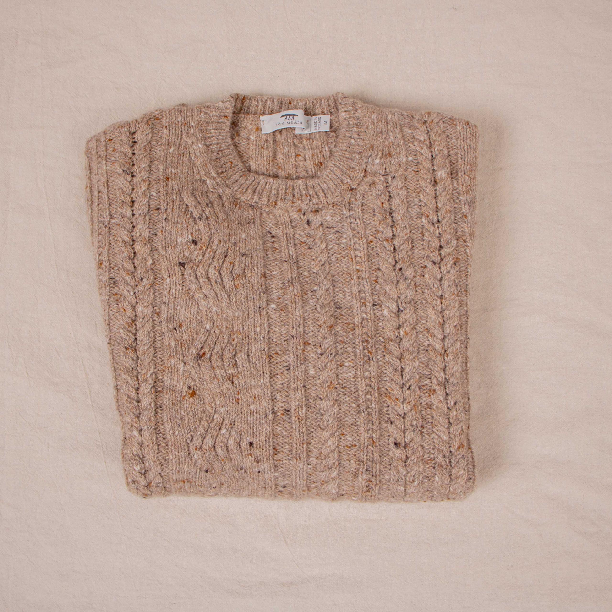 【Inis Meáin】Ridges Aran Sweater Tan 喀什米爾阿蘭毛衣麥稈色