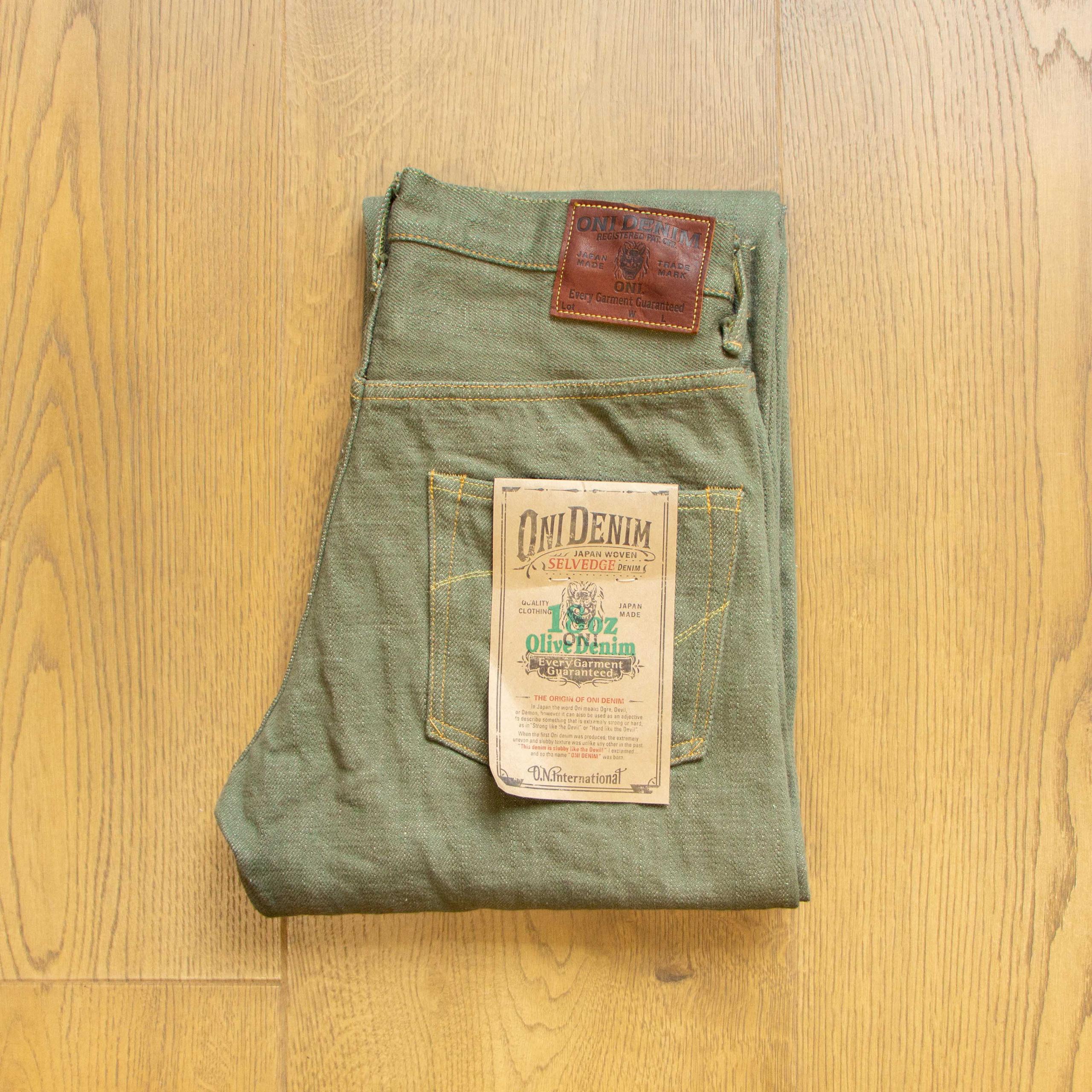 270-OLD18 Olive Denim Regular Straight 硫化染復古綠經典直筒牛仔褲