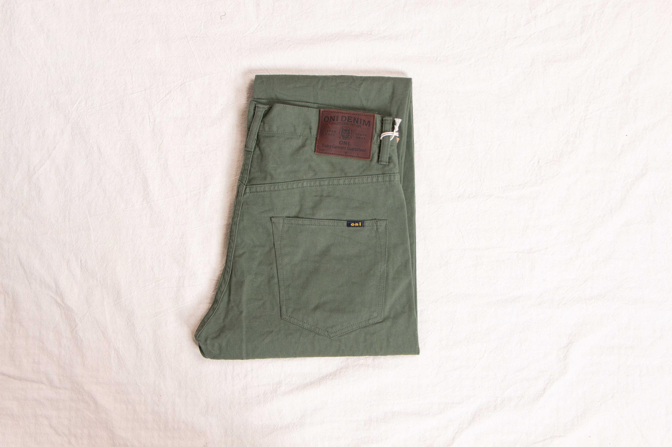 271-SVCOL Olive Selvedge Chino 復古綠斜紋布邊經典直筒牛仔褲