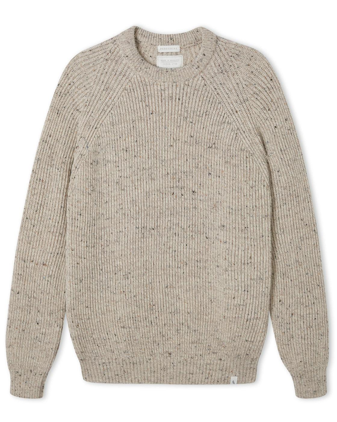 Merino Wool Ford Crew Neck Sweater Oatmeal 燕麥色美麗諾圓領粗針毛衣