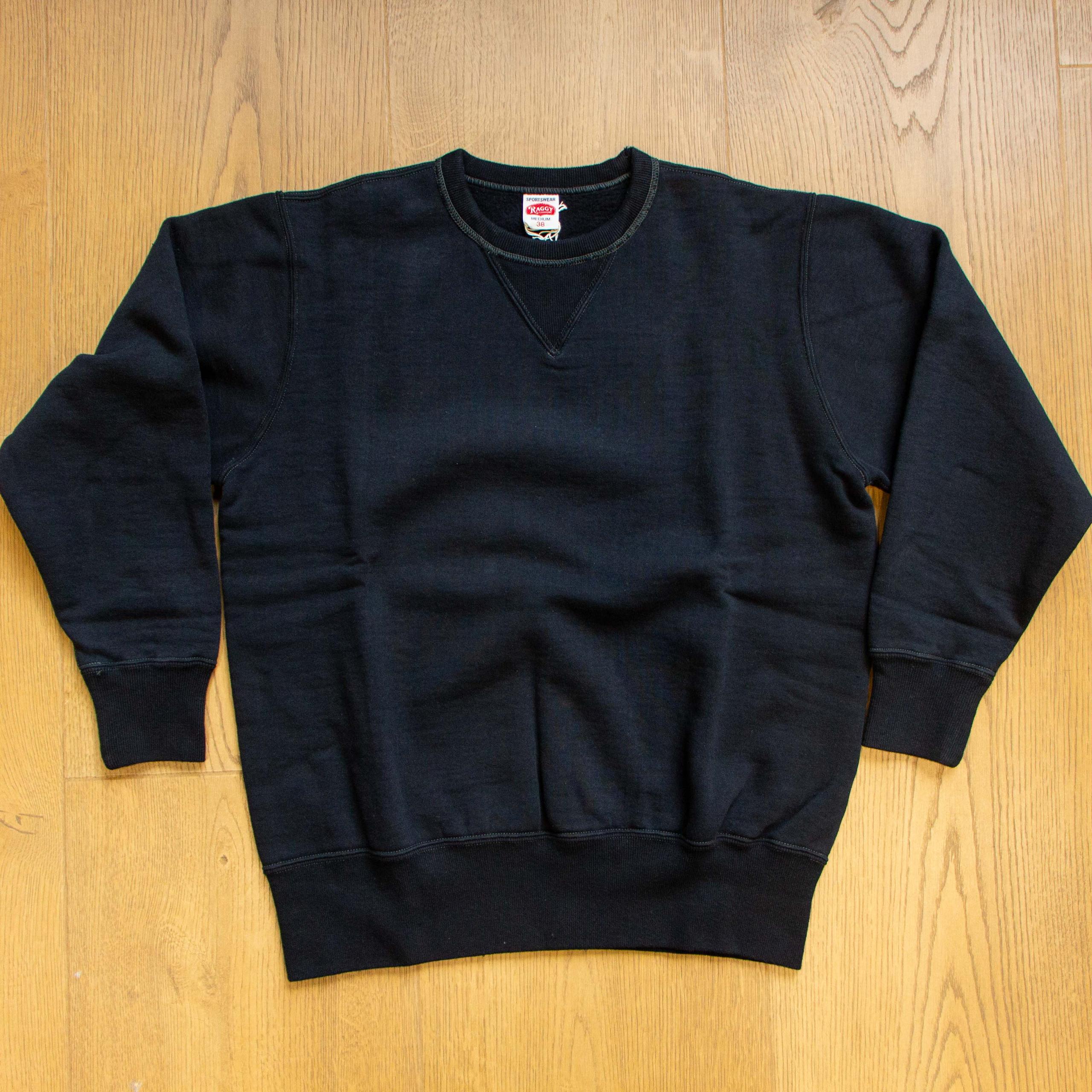 W-01 Sweatshirt Black 深黑色圓織圓領衛衣