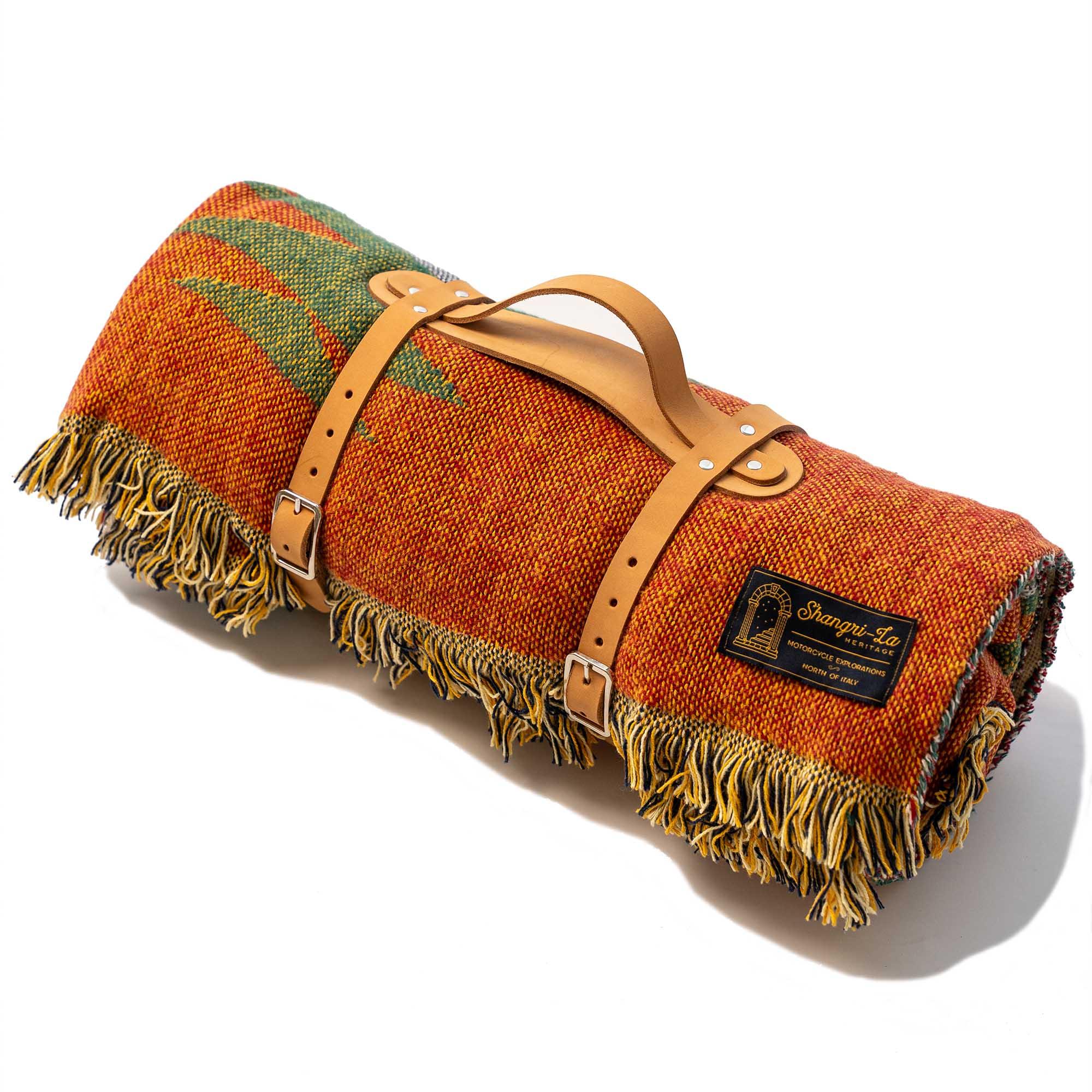 “Dakota” Rust Navajo Cotton Blanket 橘紅色納瓦荷棉質毛毯