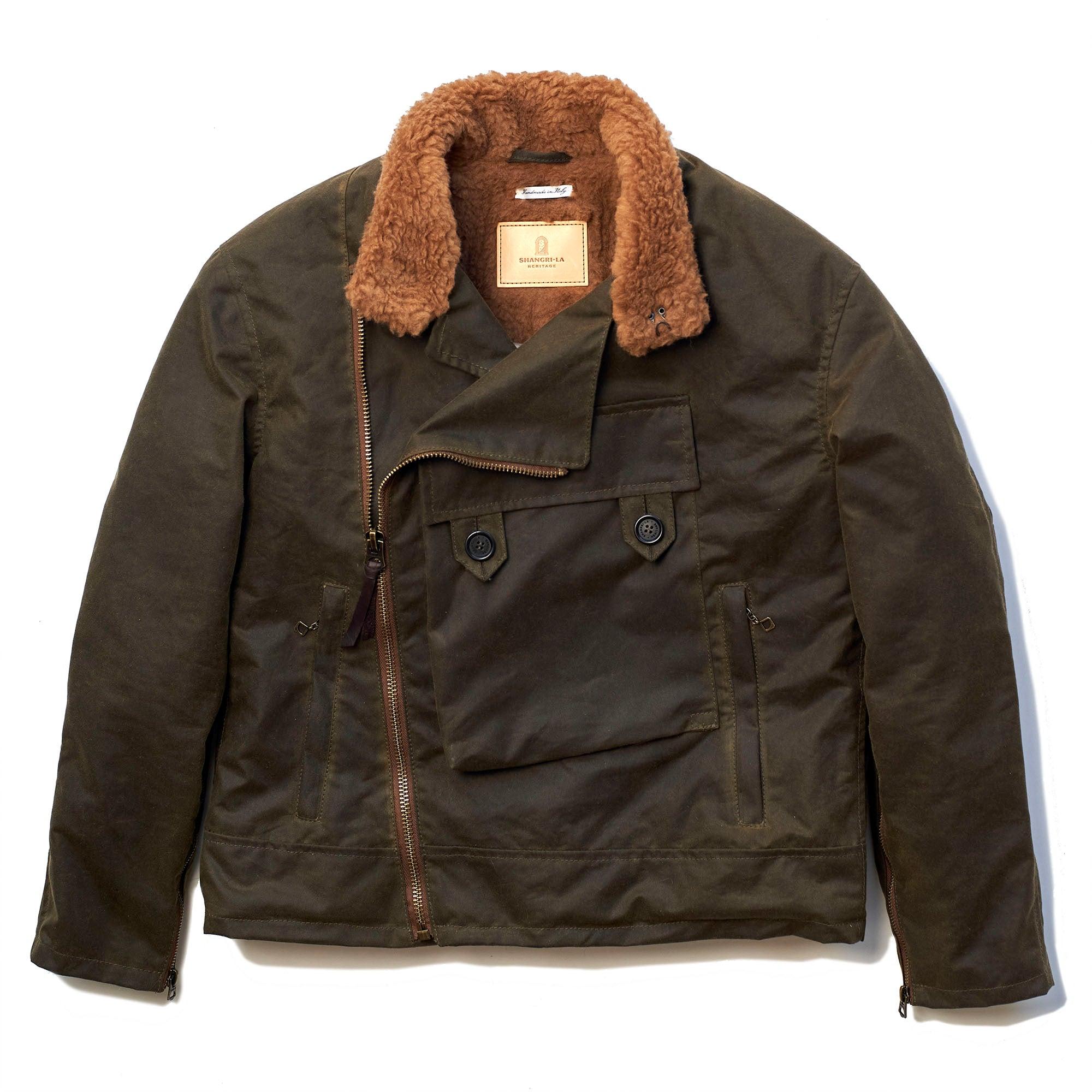 “Swedish” Army Green Motorcycle Waxed Canvas Jacket 瑞典摩托車兵油布夾克