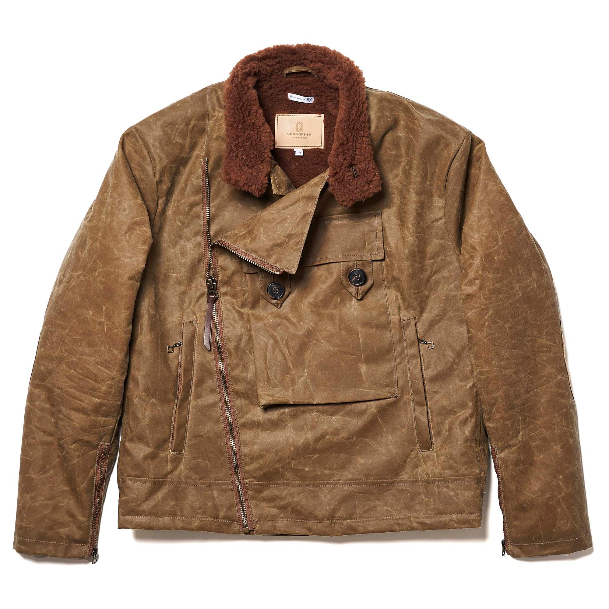 “Swedish” Motorcycle Tan Waxed Canvas Jacket 麥草色瑞典摩托車兵油布夾克