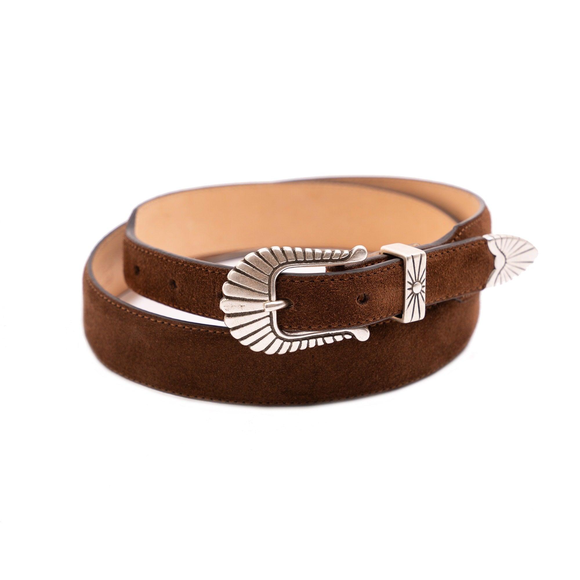 “Wild Star” Suede Western Belt 干邑色義大利麂皮西部皮帶