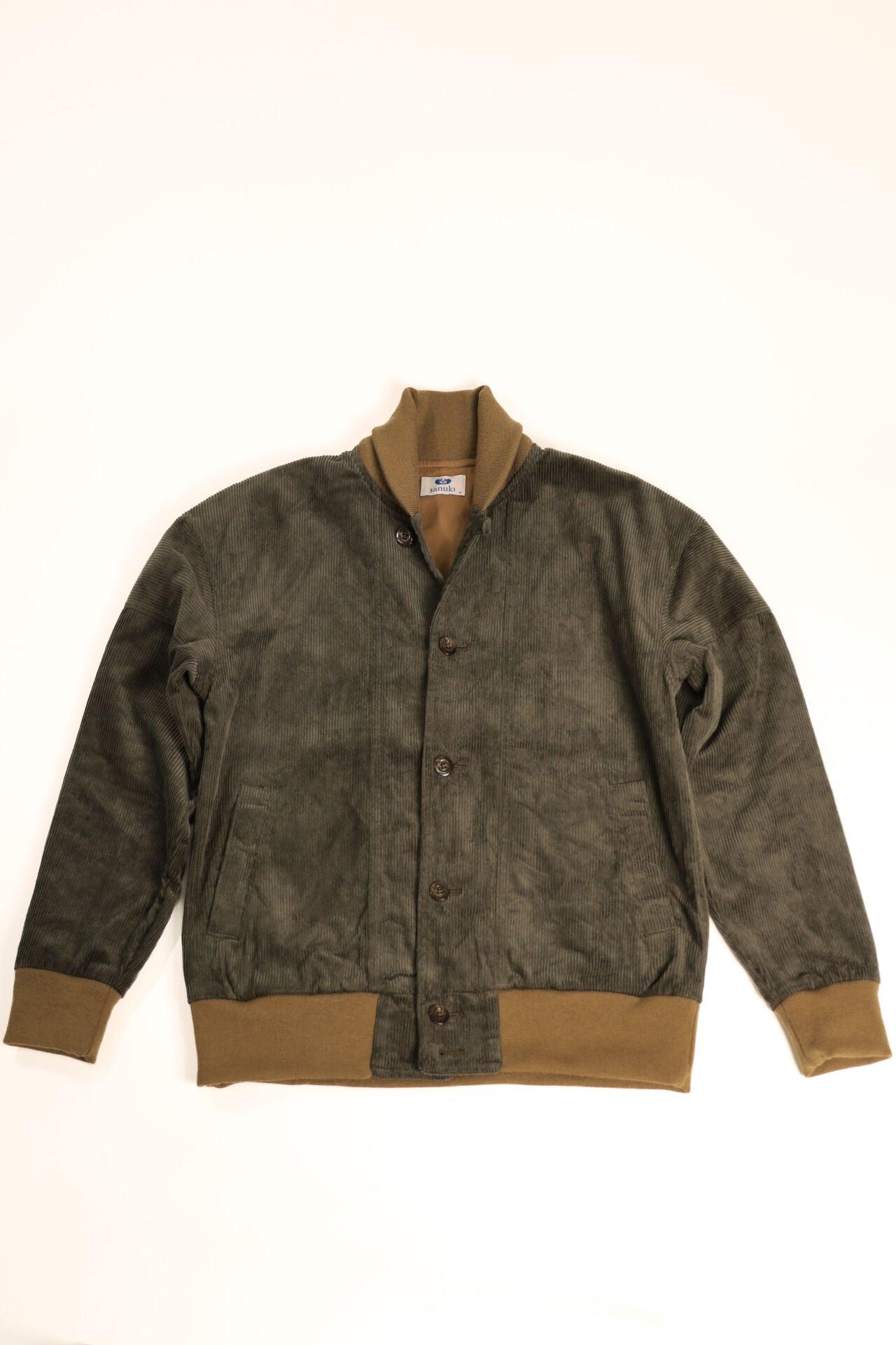 Sazanami Corduroy Jacket Bayberry Green TNK501SZA / 漣 3D立體剪裁 天然山桃染燈芯絨 復古夾克
