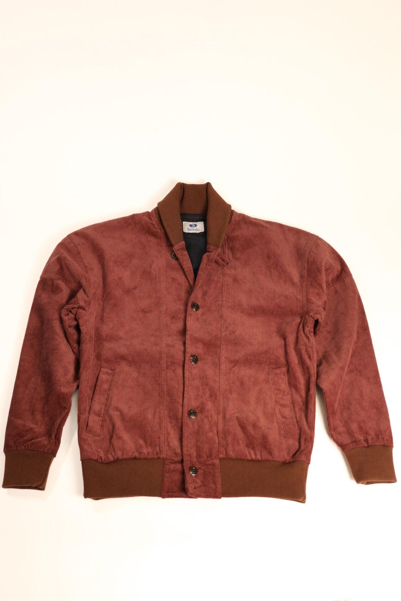 Sazanami Corduroy Jacket Mud Dyed Brown TNK501SZA / 漣 3D立體剪裁 天然泥染燈芯絨 復古夾克