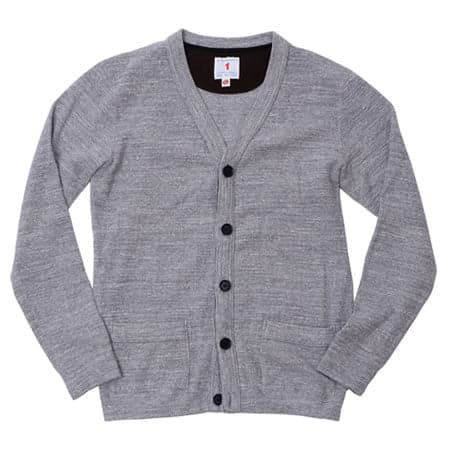 Single Rib Cardigan H. Gray 淺灰色厚磅針織螺紋布開襟衫