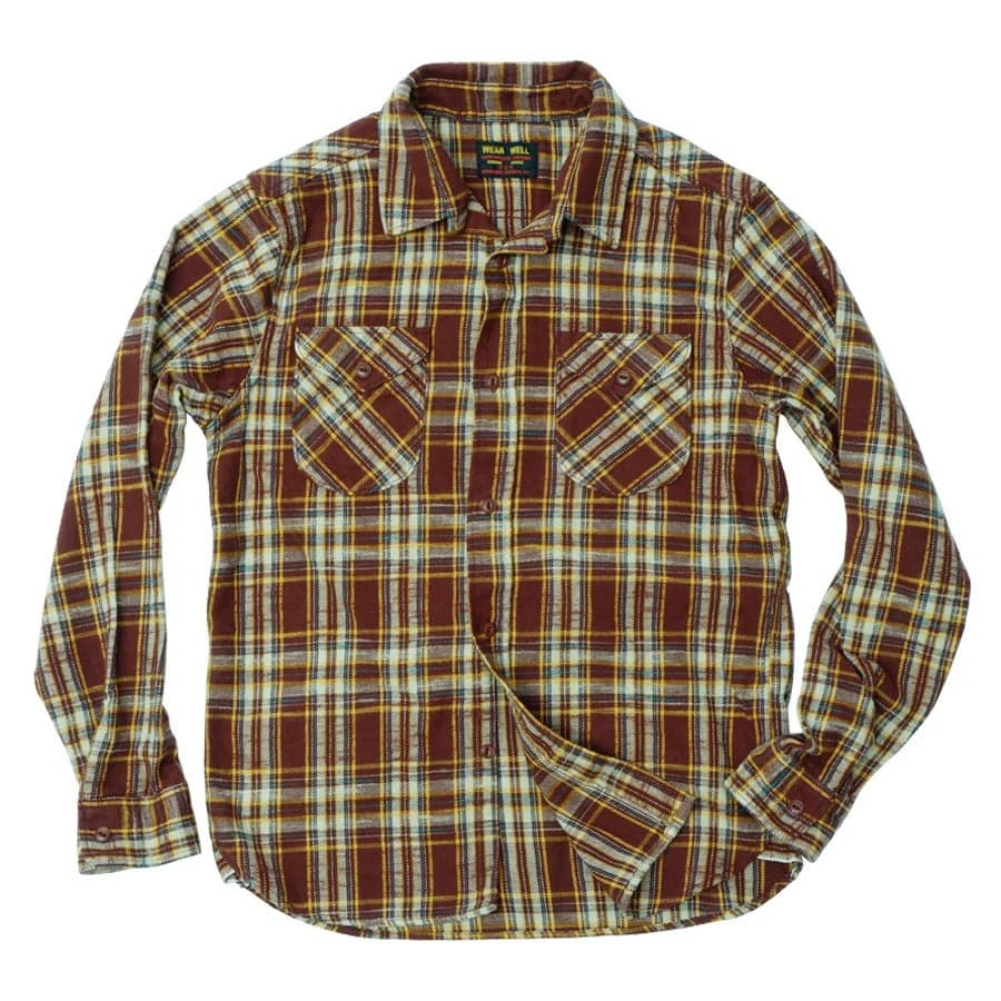 Slubby Flannel Shirt Brown 棕色格紋竹節法蘭絨襯衫