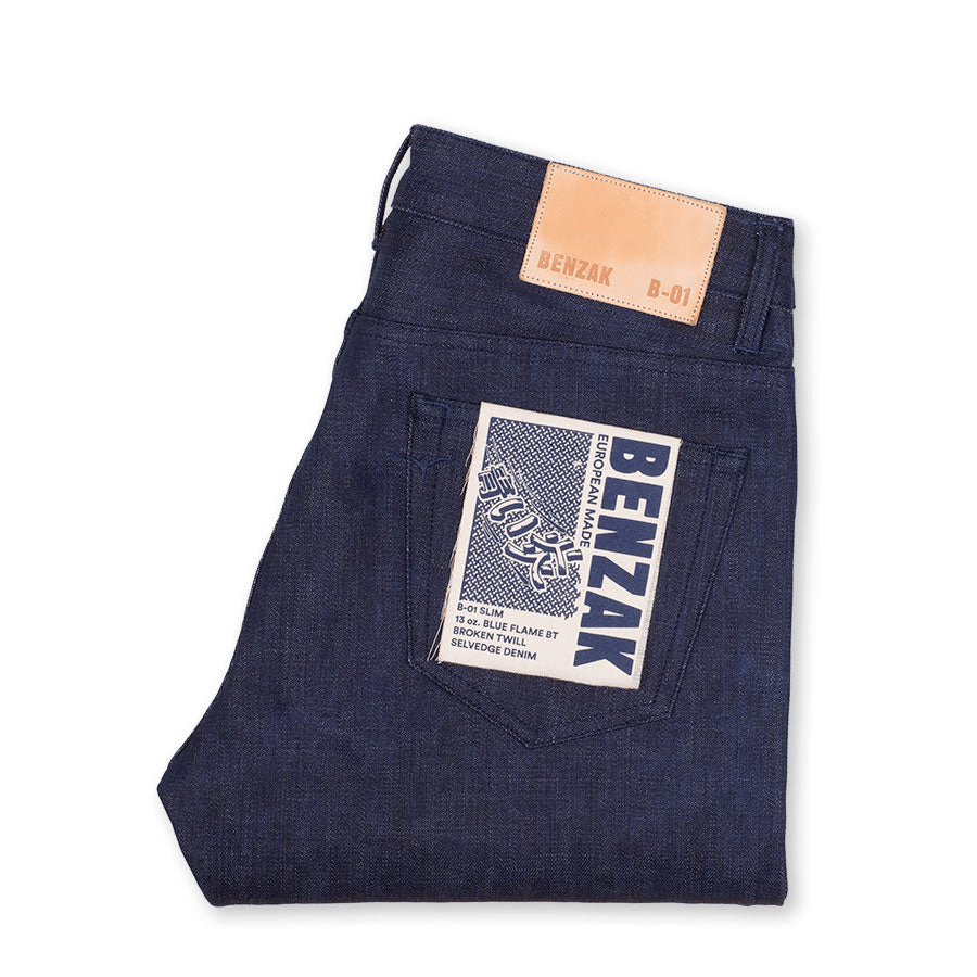 特殊火焰紋 經典上寬下窄 13oz / B-01 blue flame BT selvedge