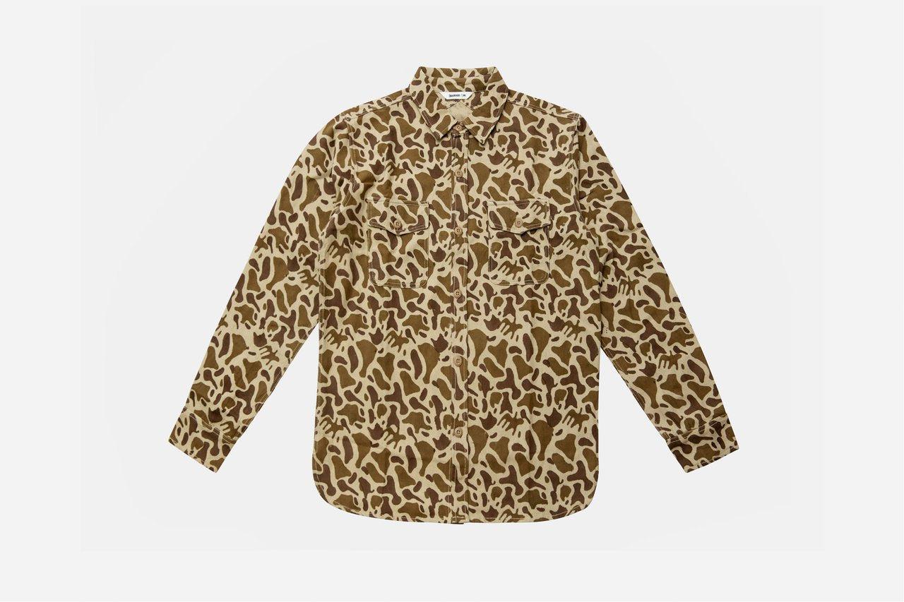 Earth Arp Camo CPO Shirt ／ 印度天然染手印手織迷彩 二戰海軍襯衫
