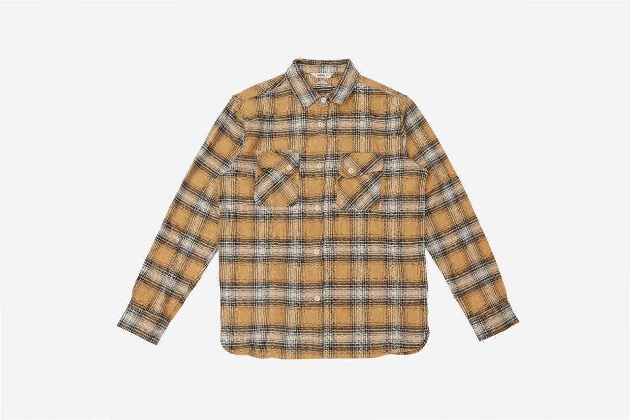 Crosscut Flannel Shirt-Dijon ／ 特殊橫裁法蘭絨襯衫 第戎黃