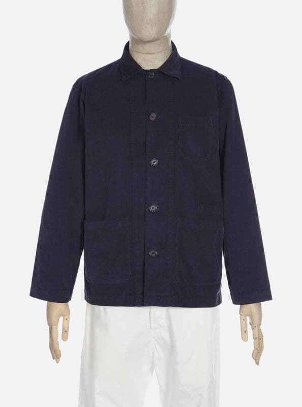 細燈芯絨 寬版工作襯衫 午夜藍／Fine Cord Bakers Overshirt