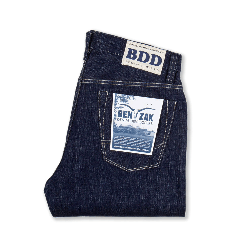 復古藍染合身直筒微錐褲 11oz BDD-711 vintage indigo US cotton RHT