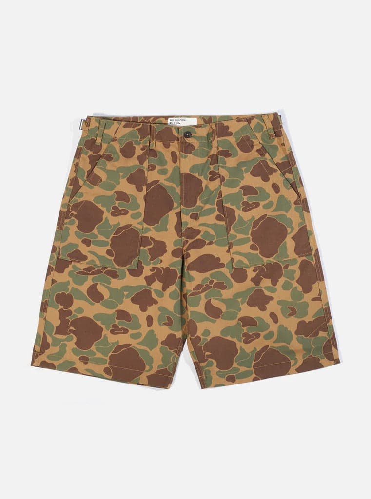 Fatigue Short In Sand UW Cotton Camo／軍用面料迷彩短褲