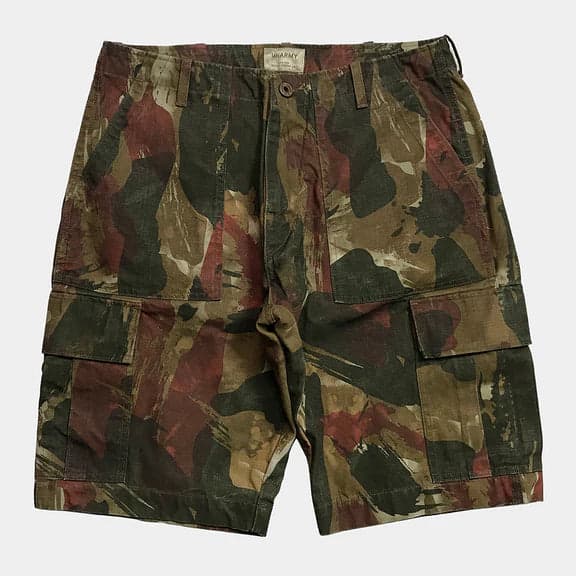 DANANG CANVAS CAMOUFLAGE CARGO SHORT-V SAHARA / 帆布迷彩短褲