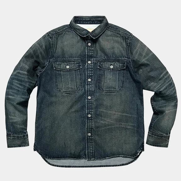 EVANS REGULAR FIT DENIM SHIRT / 硫化染丹寧工作襯衫