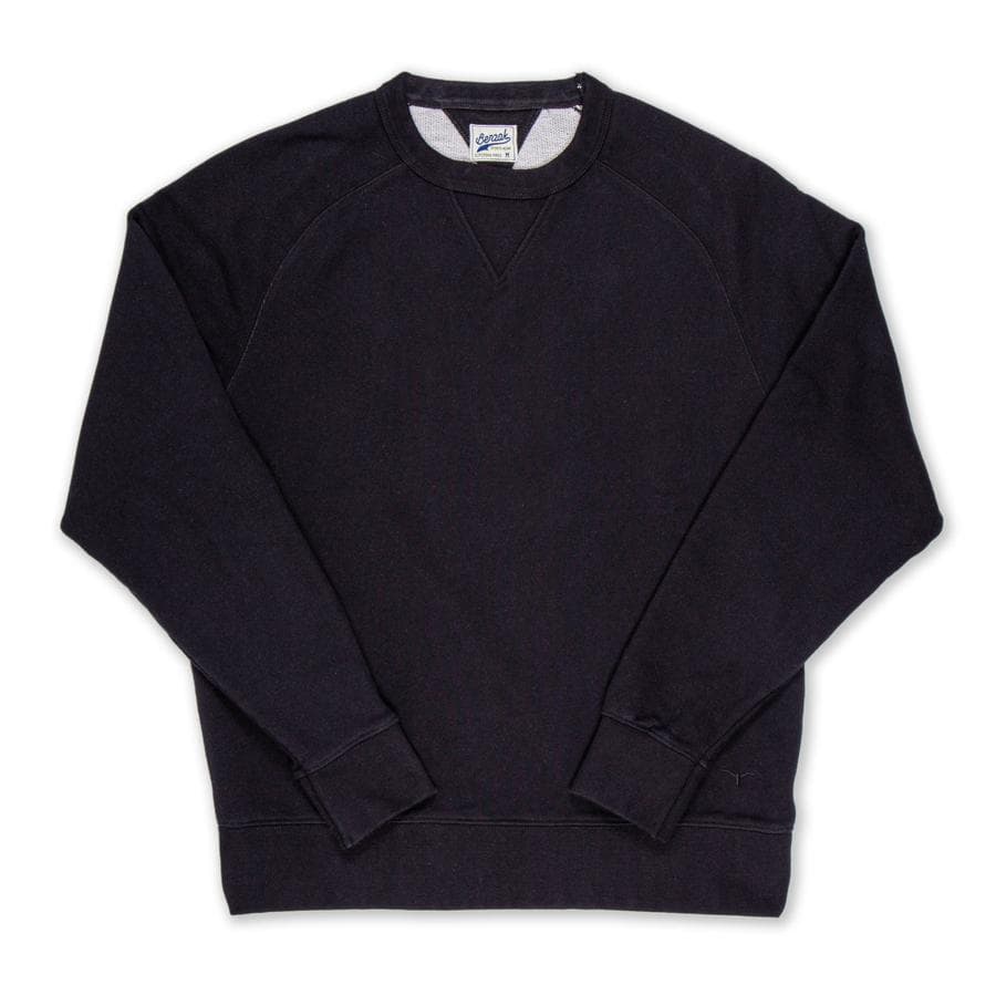 厚磅圓領 拉克蘭運動上衣 黑色 灰色／BS-09 Crew Neck Sweat