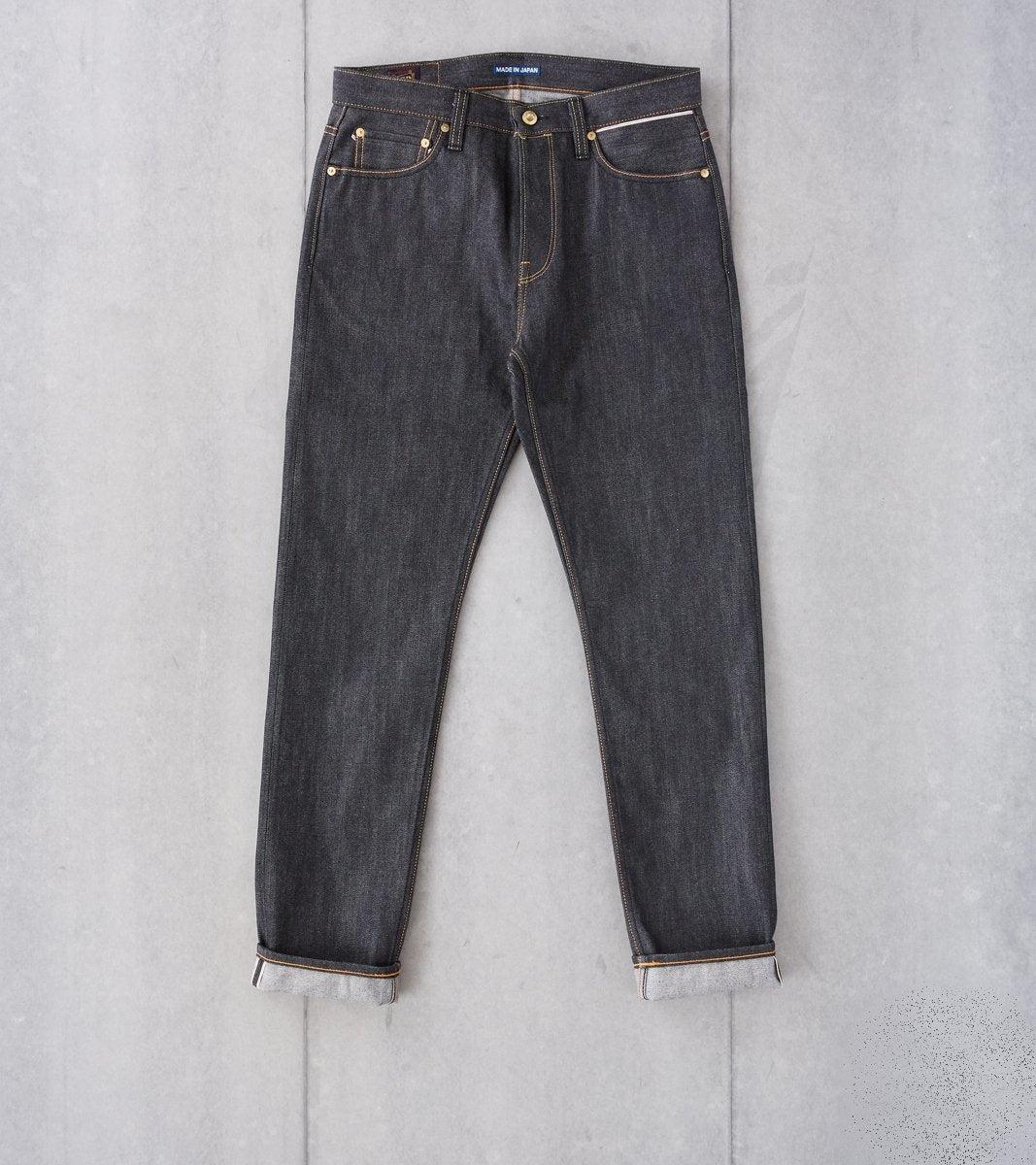 罕見黑單染 復刻錐形原色褲 14oz BDD-711 Black x Ercu Jeans